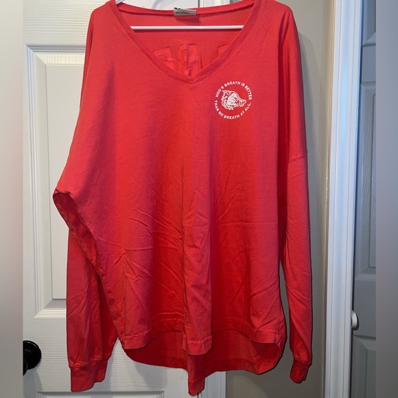 Women’s long sleeve v neck tee Hogs Breath Key West size XL - Picture 2 of 5